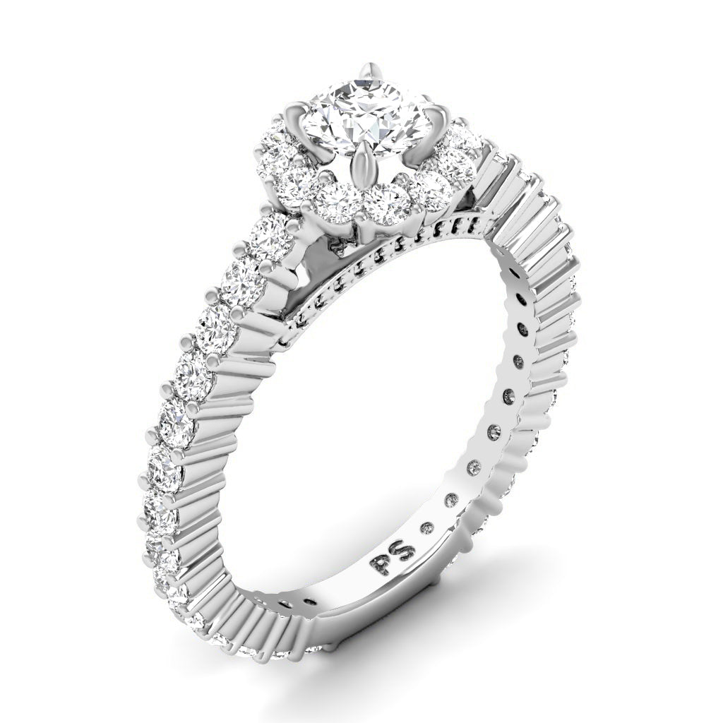1.35-6.85 CT Round Cut Lab Grown Diamonds - Engagement Ring