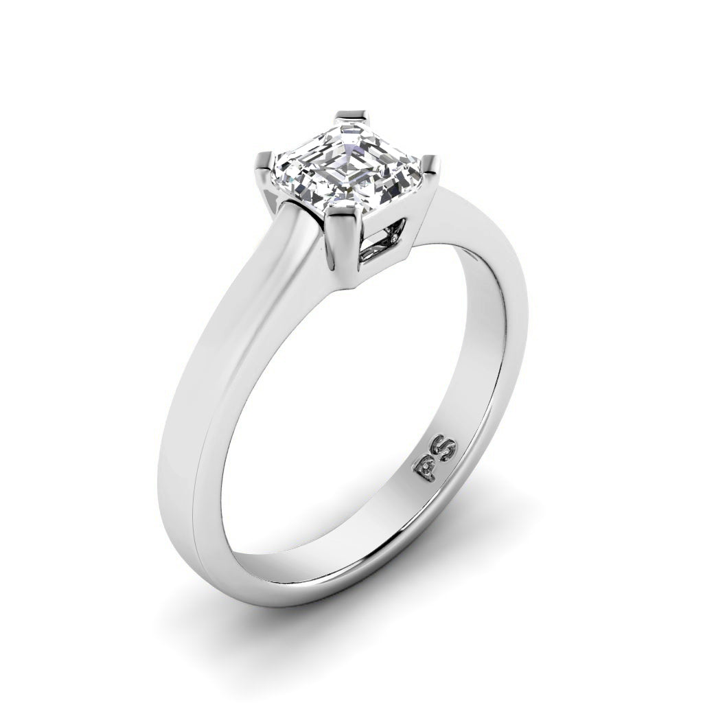 0.35-1.50 CT Ascher Cut Diamonds - Solitaire Ring