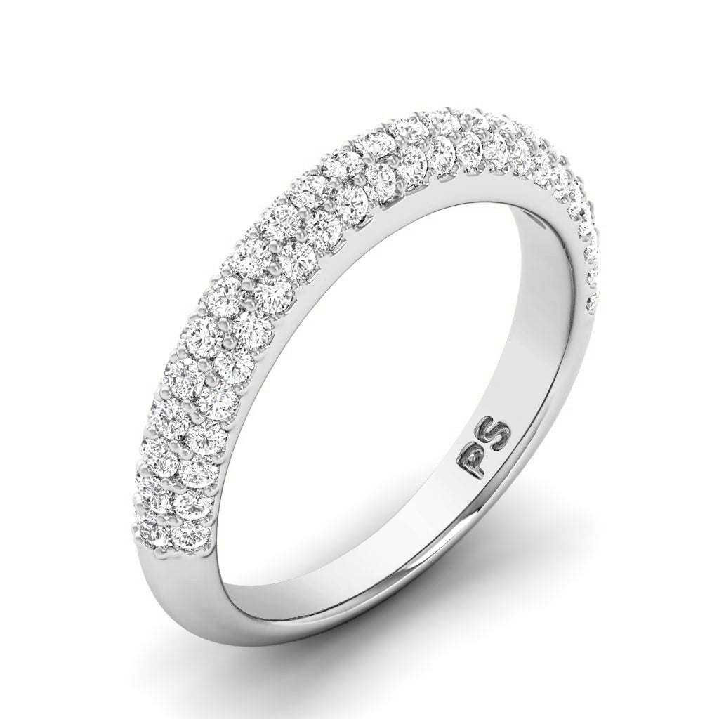 0.65 CT Round Cut Natural Diamonds - Wedding Band