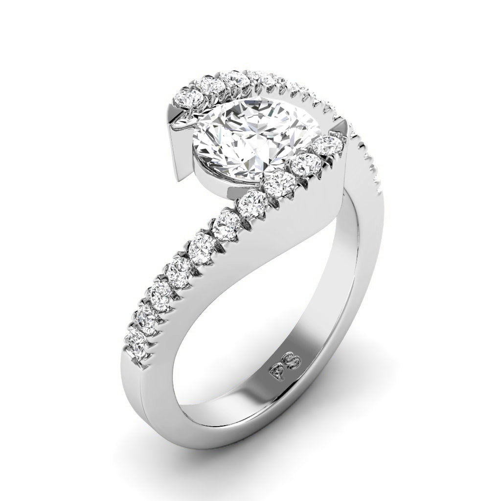 0.65-1.80 CT Round Cut Natural Diamonds - Engagement Ring