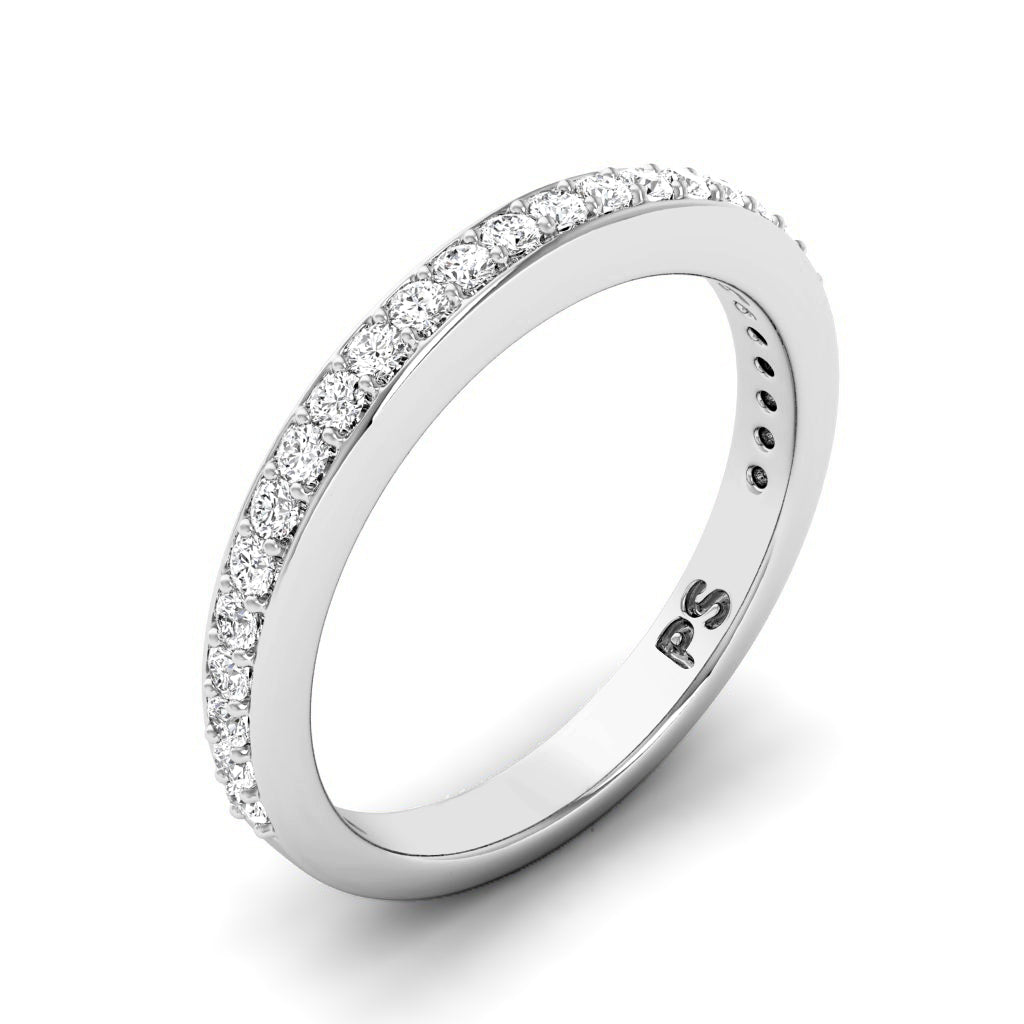 0.30 CT Round Cut Lab Grown Diamonds - Wedding Band