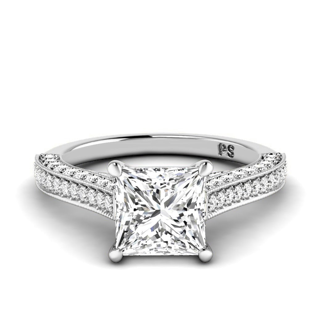 1.15 - 6.65 CT Princess & Round Cut Diamonds - Engagement Ring - Primestyle.com