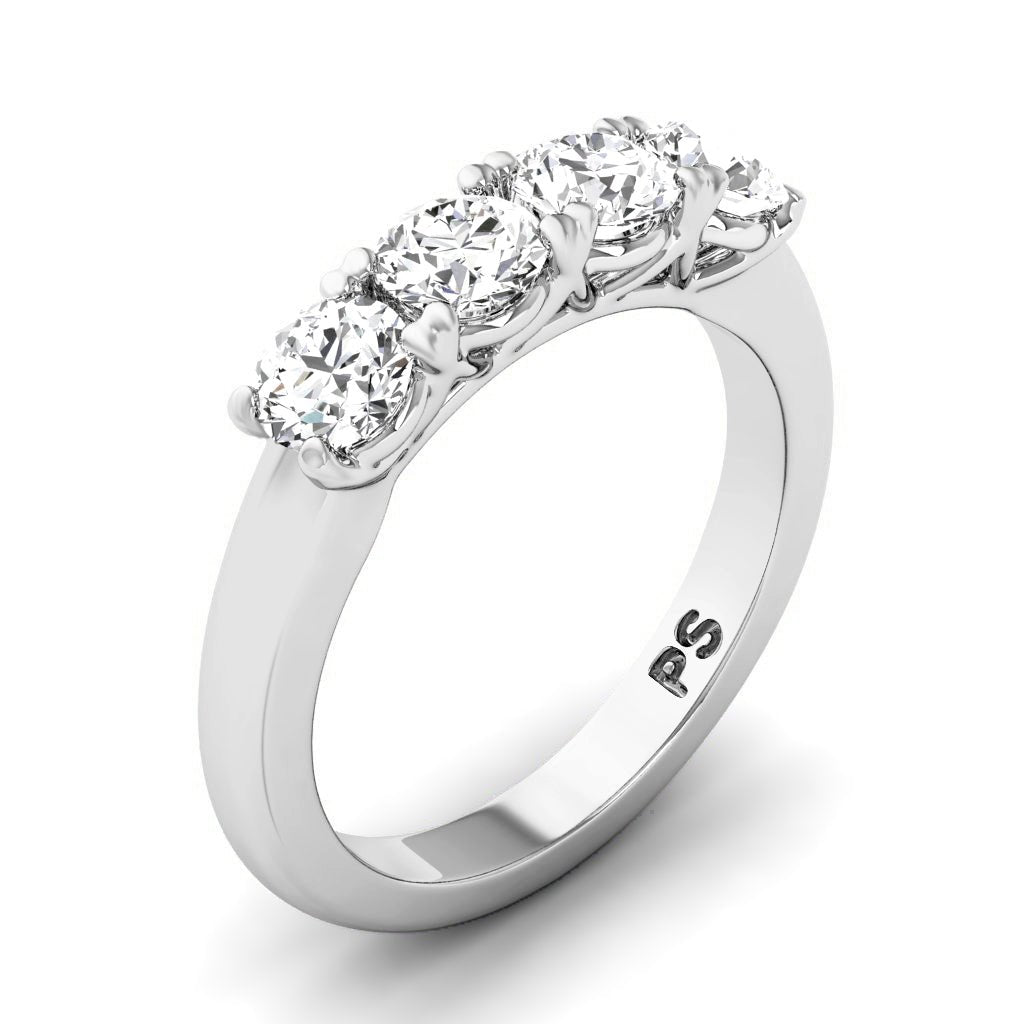 0.85 CT Round Cut Natural Diamonds - Wedding Band