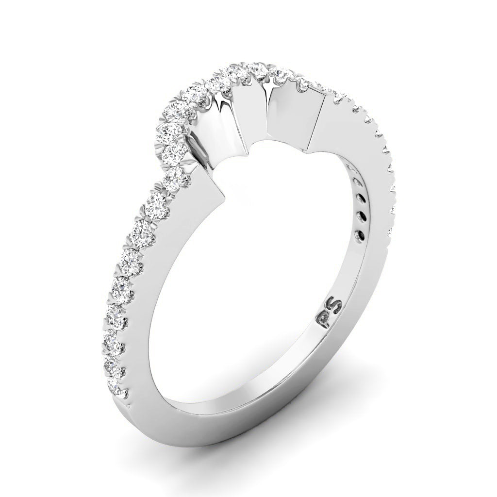 0.30 CT Round Cut Lab Grown Diamonds - Wedding Band