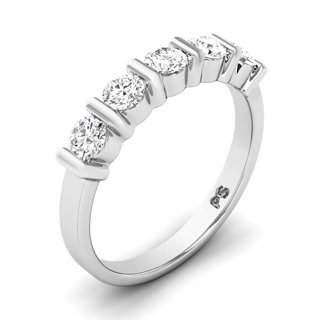 1.10 CT Round Cut Lab Grown Diamonds - Wedding Band