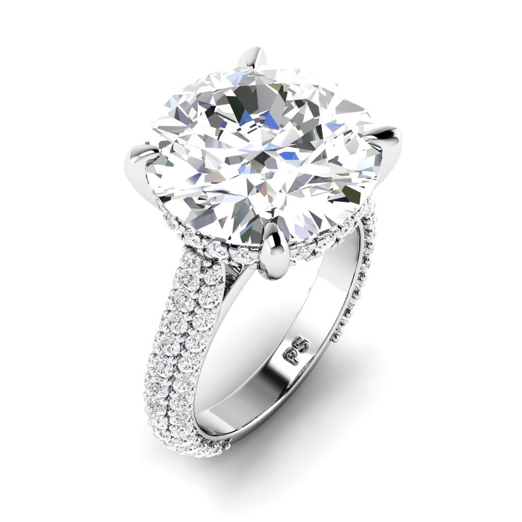11.90 CT Round Cut Diamonds - Engagement Ring
