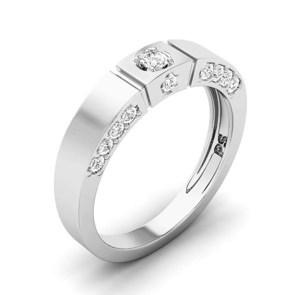 0.40 CT Round Cut Natural Diamonds - Wedding Band - Primestyle.com