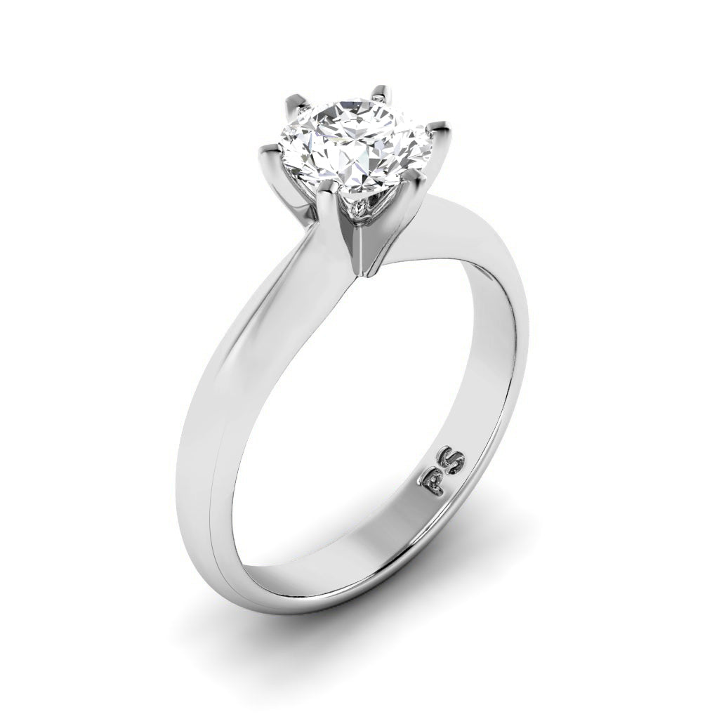 0.35-1.50 CT Round Cut Diamonds - Solitaire Ring