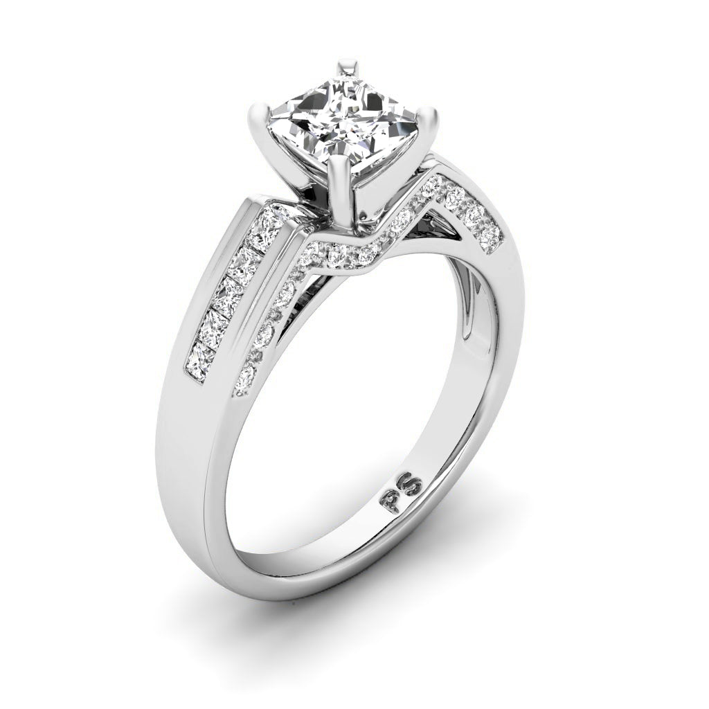 0.95-3.45 CT Round & Princess Cut Lab Grown Diamonds - Engagement Ring