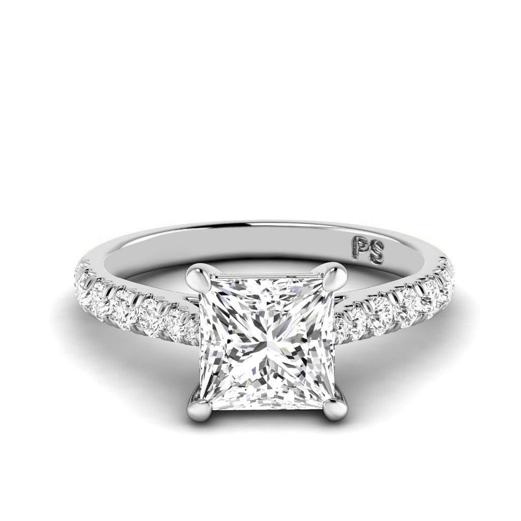 0.85-6.35 CT Princess & Round Cut Diamonds - Engagement Ring
