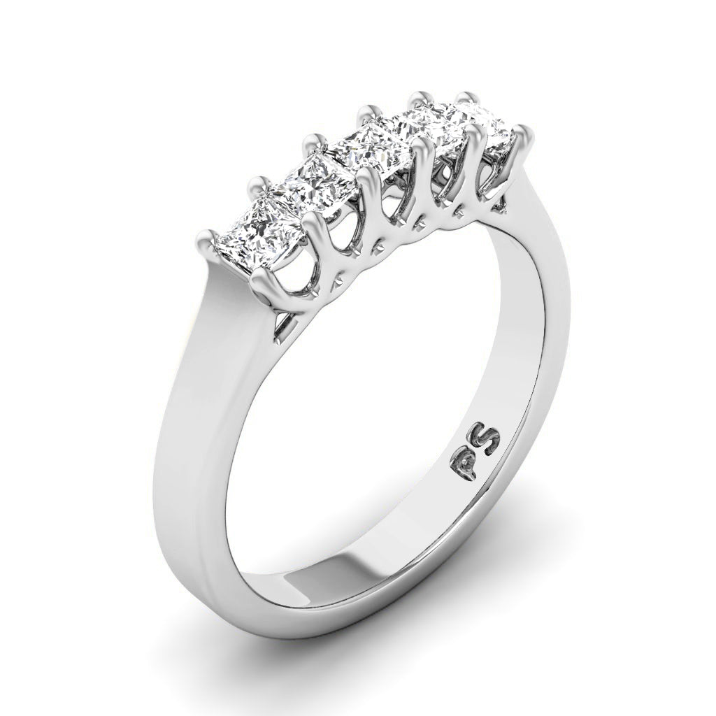 0.50 CT Princess Cut Diamonds - Wedding Band