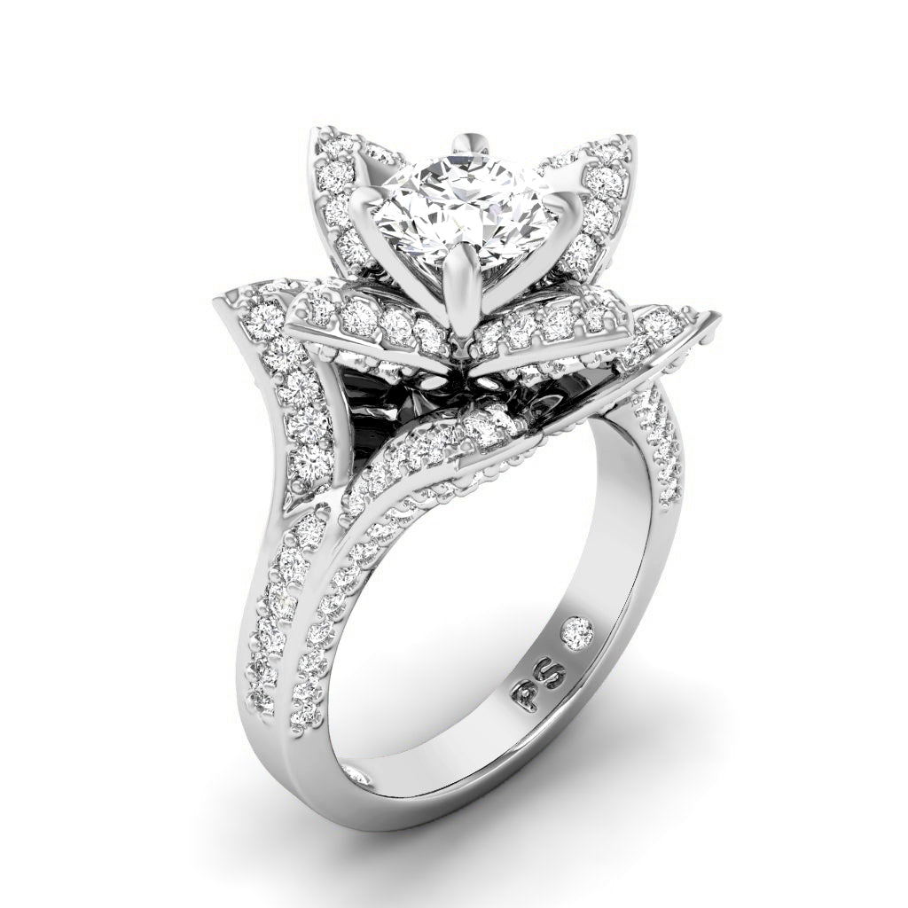 1.72-7.22 CT Round Cut Lab Grown Diamonds - Engagement Ring