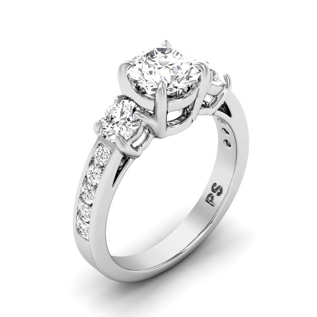 1.25-6.75 CT Round Cut Lab Grown Diamonds - Engagement Ring