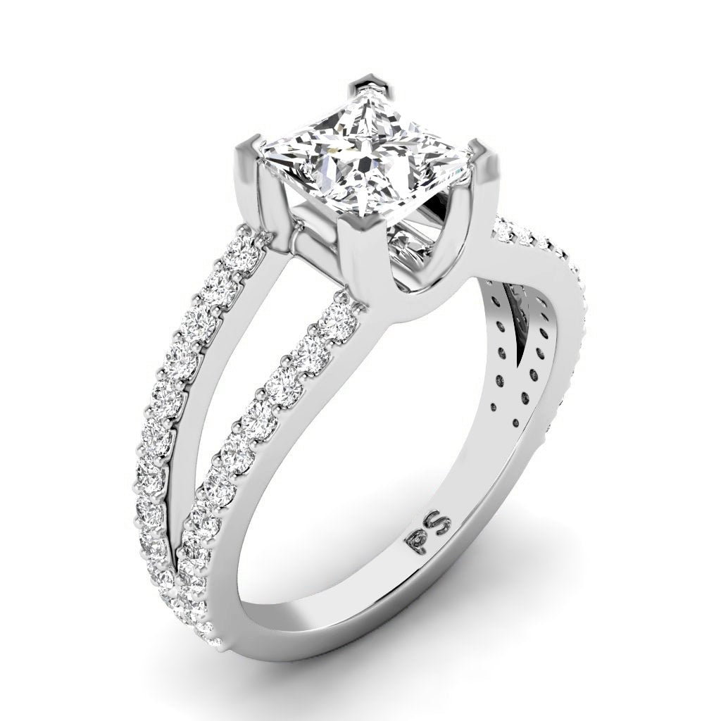 1.00-6.50 CT Princess & Round Cut Diamonds - Engagement Ring