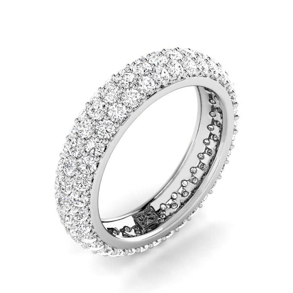 2.50 CT Round Cut Lab Grown Diamonds - Eternity Ring