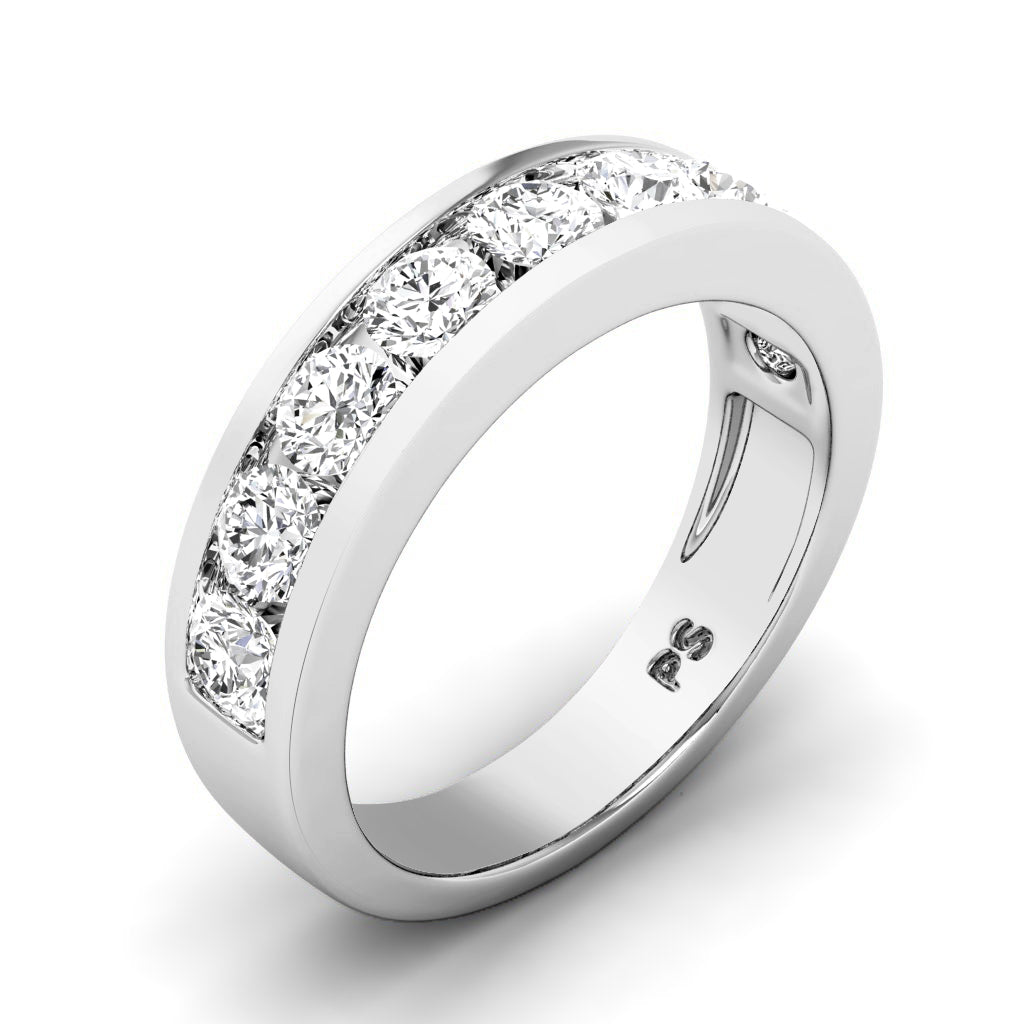 1.35 CT Round Cut Natural Diamonds - Wedding Band