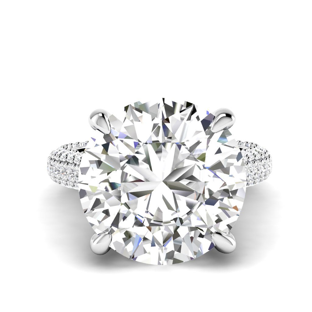 11.90 CT Round Cut Diamonds - Engagement Ring - Primestyle.com