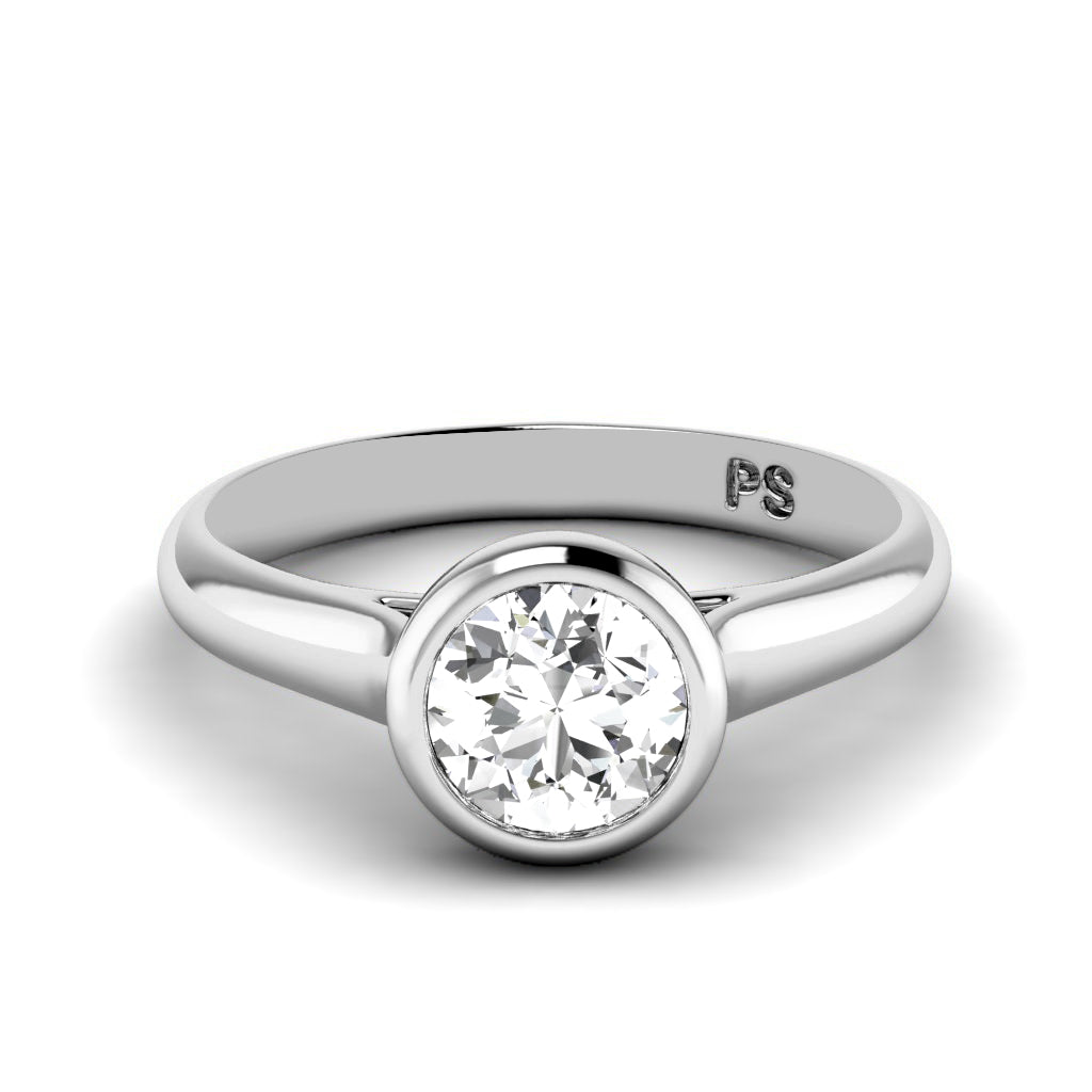 0.35-1.50 CT Round Cut Diamonds - Solitaire Ring