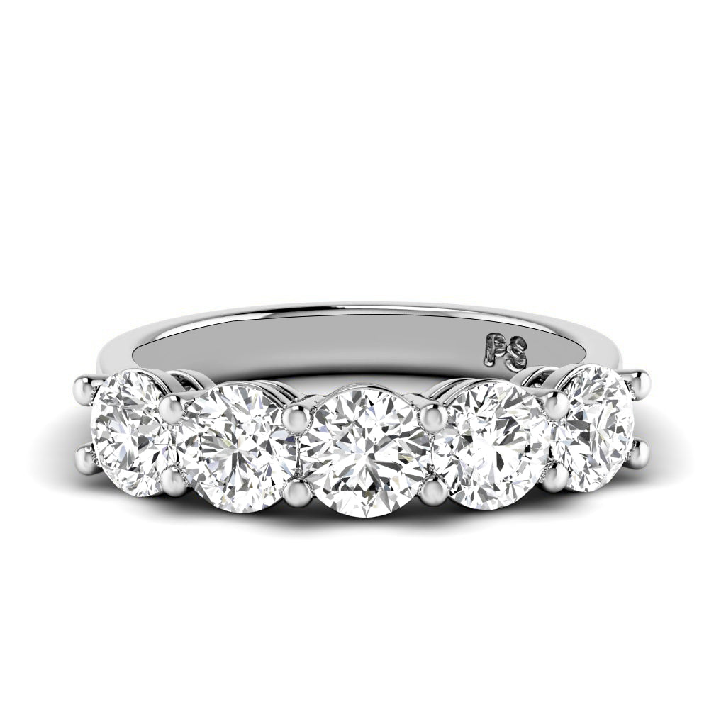 2.00 CT Round Cut Lab Grown Diamonds - Wedding Band