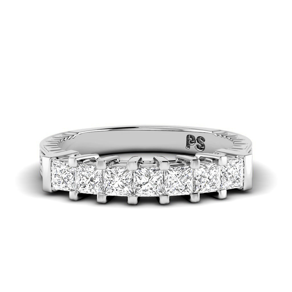 0.80 CT Princess Cut Diamonds - Wedding Band