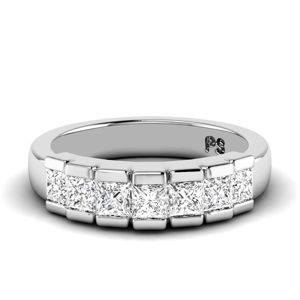 1.00 CT Round Cut Natural Diamonds - Wedding Band