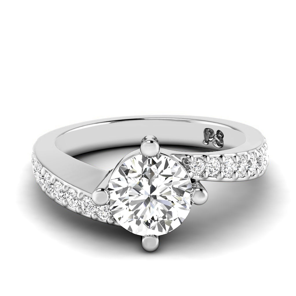 0.85-3.35 CT Round Cut Lab Grown Diamonds - Engagement Ring