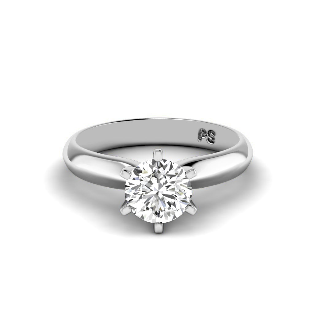 0.35-1.50 CT Round Cut Diamonds - Solitaire Ring