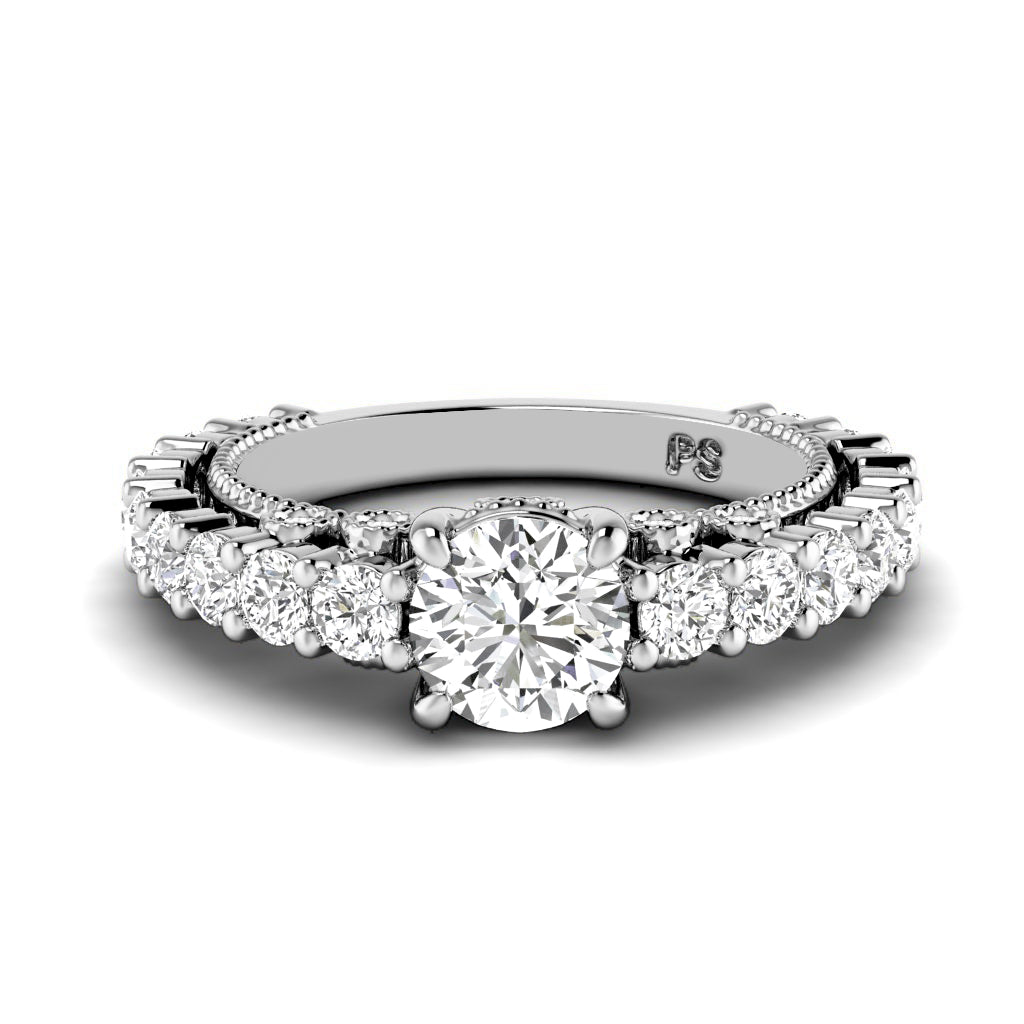 2.05-3.20 CT Round Cut Natural Diamonds - Engagement Ring