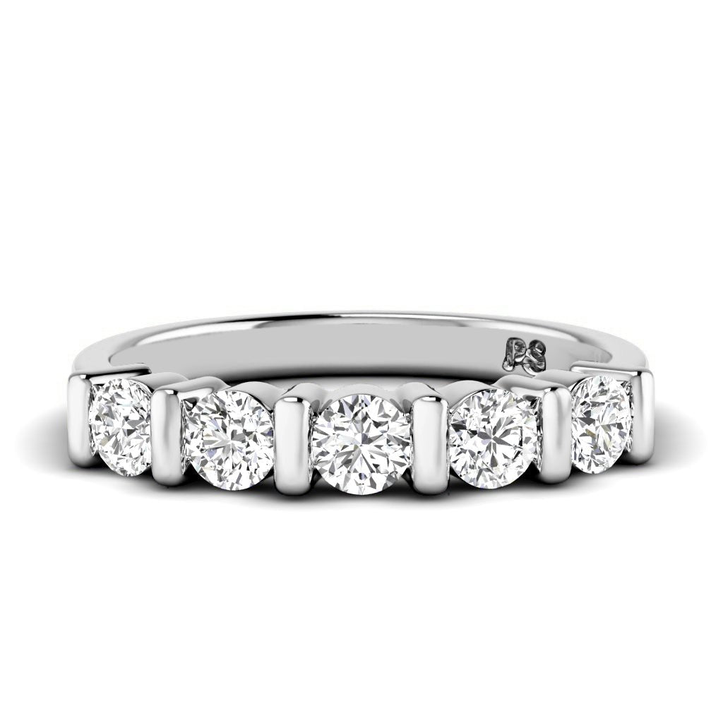 1.10 CT Round Cut Lab Grown Diamonds - Wedding Band - Primestyle.com