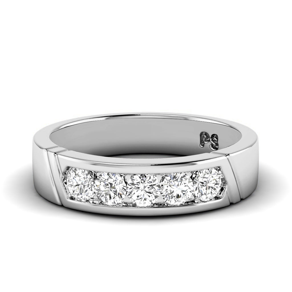 0.35 CT Round Cut Natural Diamonds - Wedding Band