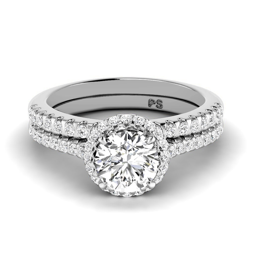 0.85-2.00 CT Round Cut Natural Diamonds - Bridal Set