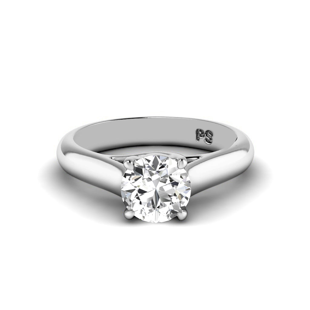 0.50-3.00 CT Round Cut Lab Grown Diamonds - Solitaire Ring