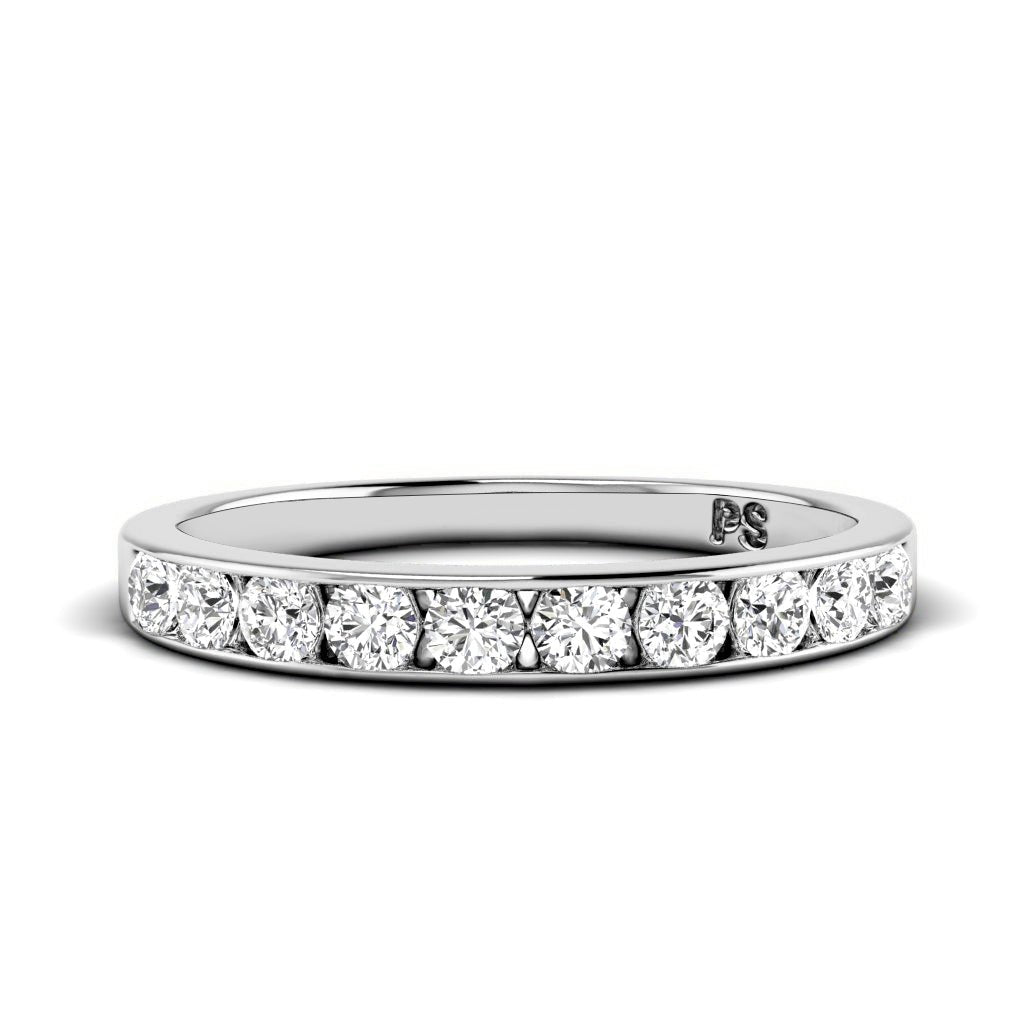 0.25 CT Round Cut Lab Grown Diamonds - Wedding Band - Primestyle.com
