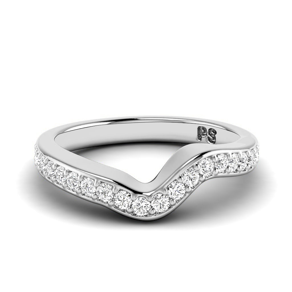 0.45 CT Round Cut Natural Diamonds - Wedding Band