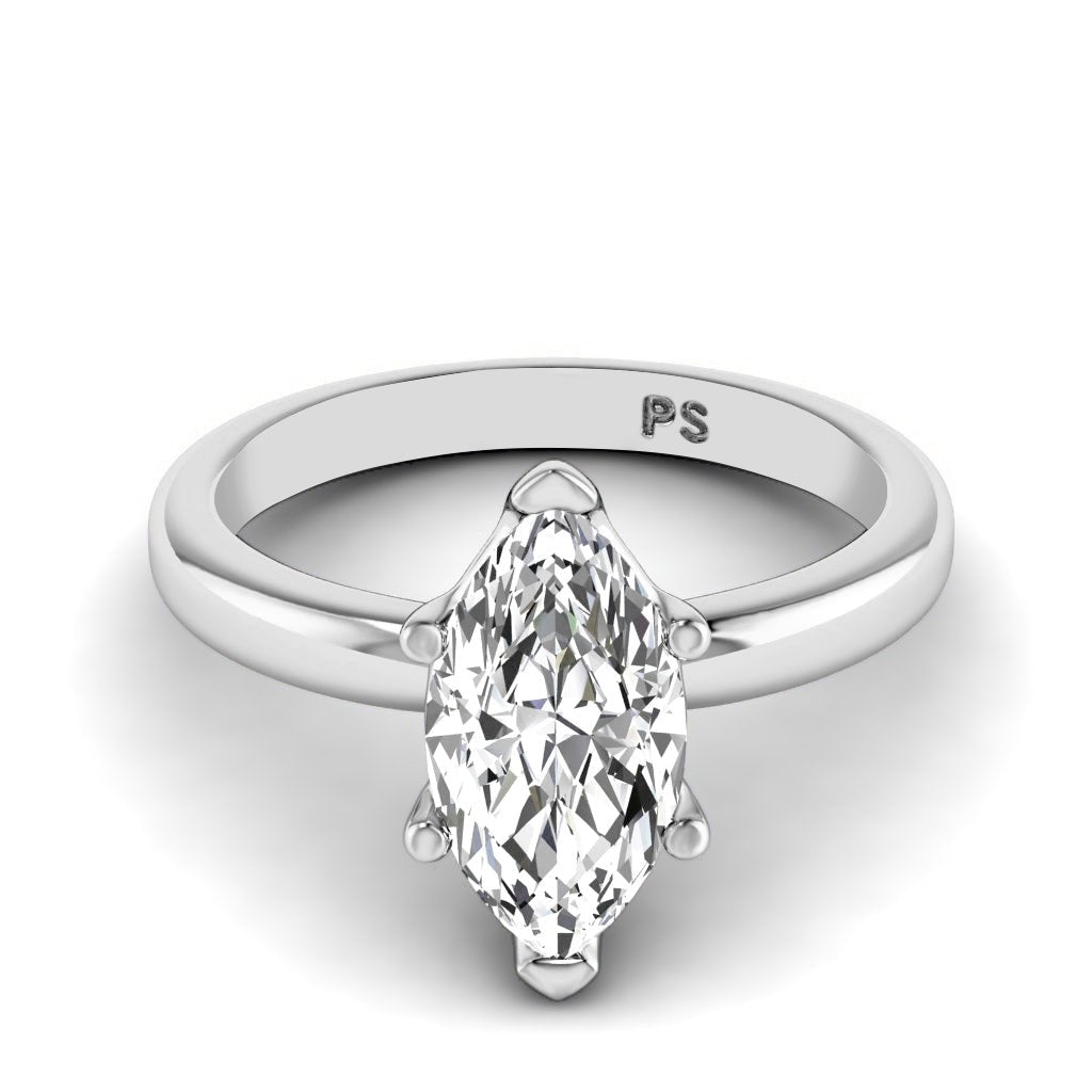 0.50-6.00 CT Marquise Cut Diamonds - Solitaire Rings