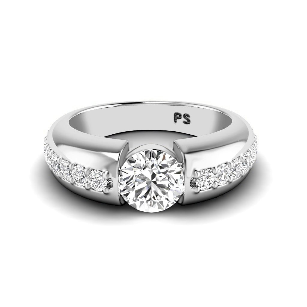 1.00-6.50 CT Round Cut Diamonds - Engagement Ring
