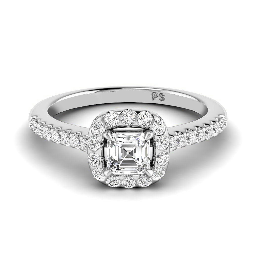 0.70-1.85 CT Round &amp; Ascher Cut Diamonds - Engagement Ring