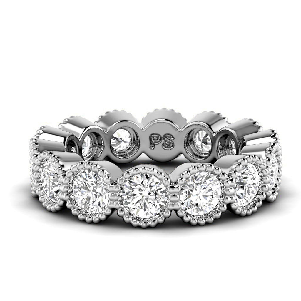 1.50-5.00 CT Round Cut Diamonds - Eternity Rings