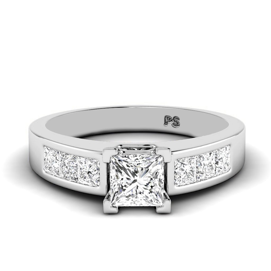 1.30 - 6.80 CT Princess Cut Diamonds - Engagement Ring - Primestyle.com