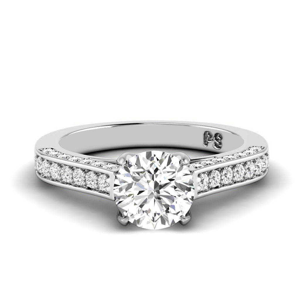0.90-6.40 CT Round Cut Diamonds - Engagement Ring