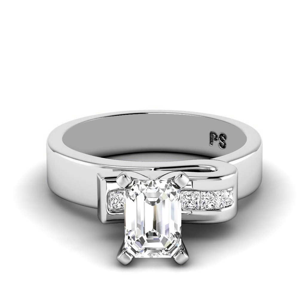 0.45-1.60 CT Princess & Emerald Cut Diamonds - Engagement Ring
