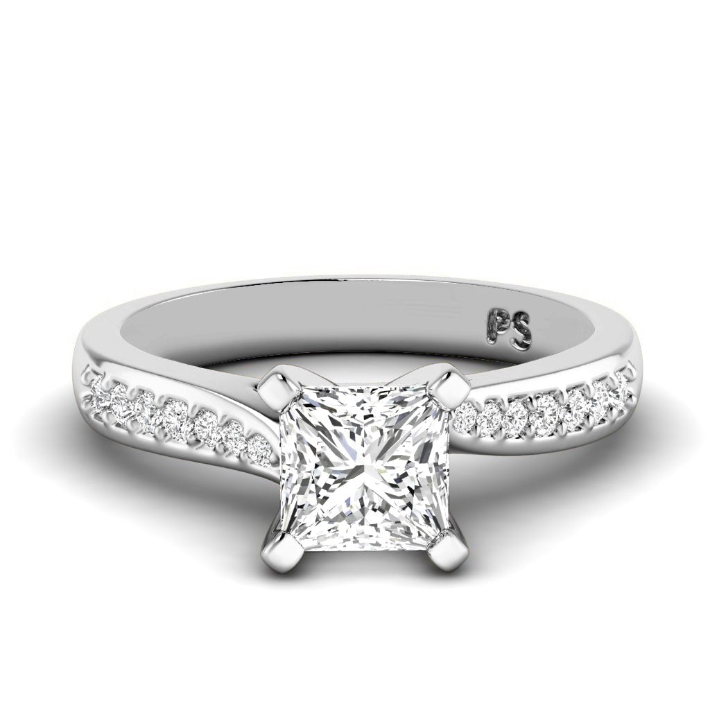 0.65-6.15 CT Princess & Round Cut Lab Grown Diamonds - Engagement Ring