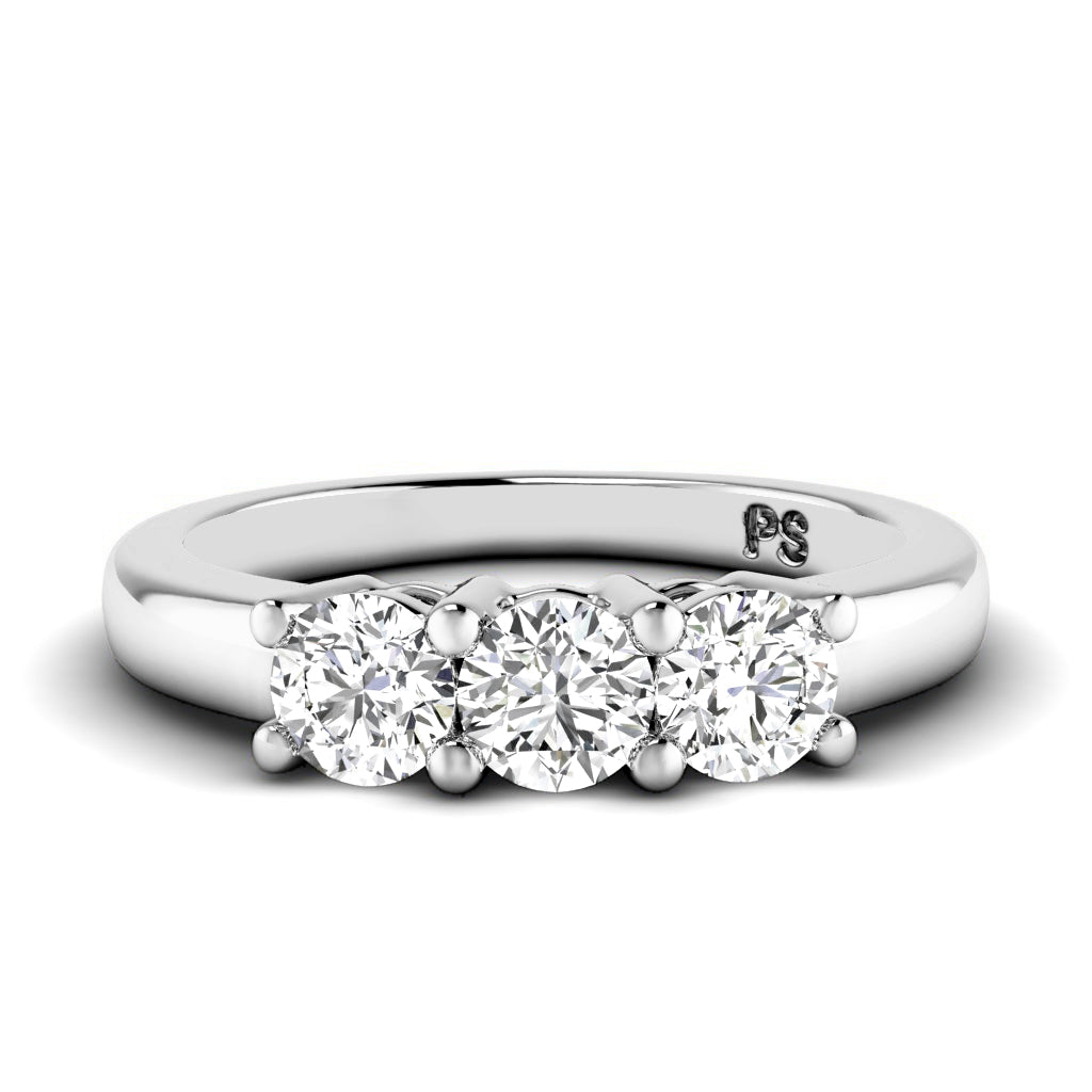 0.60 CT Round Cut Lab Grown Diamonds - Wedding Band