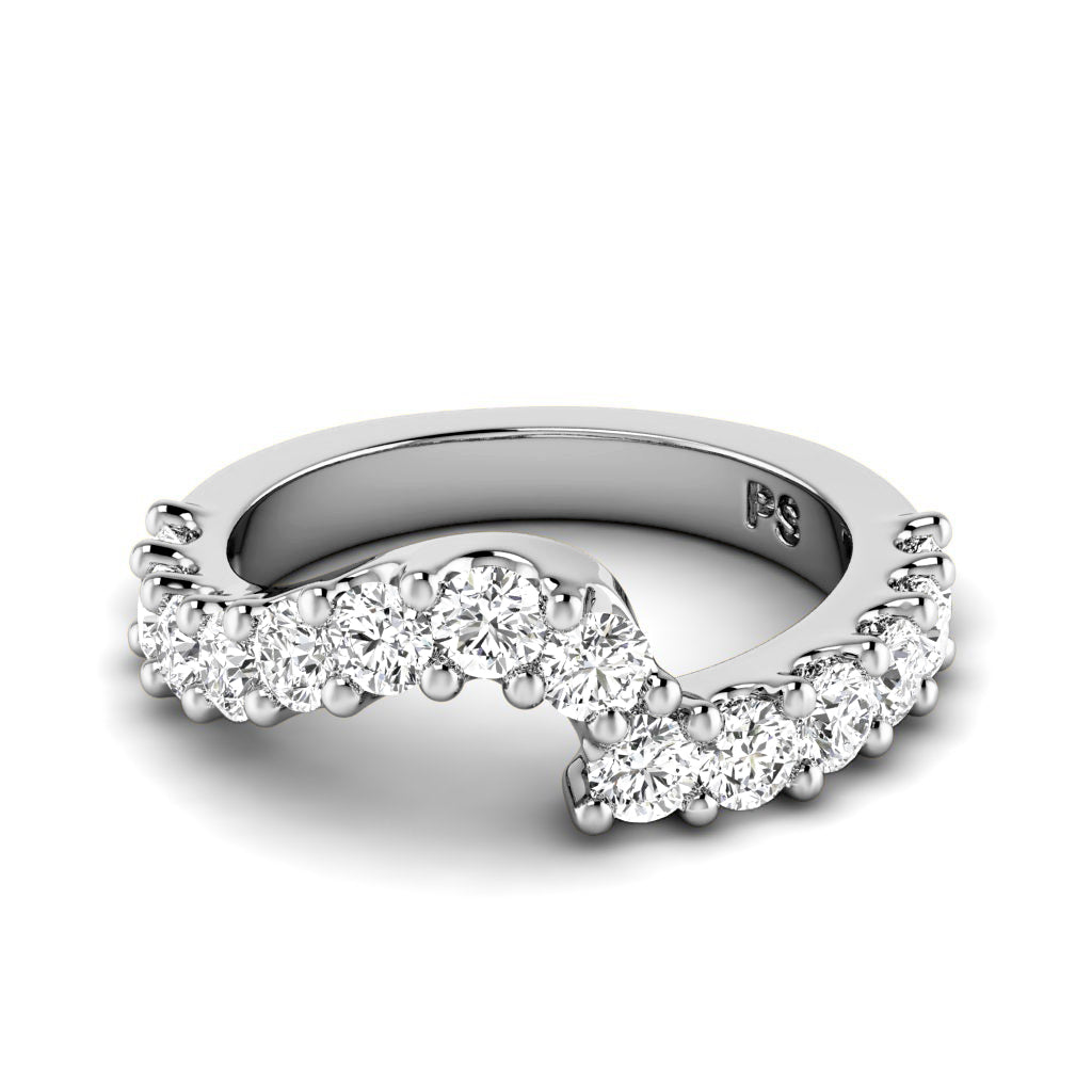 1.30 CT Round Cut Natural Diamonds - Wedding Band