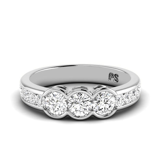 1.10 CT Round Cut Lab Grown Diamonds - Wedding Band