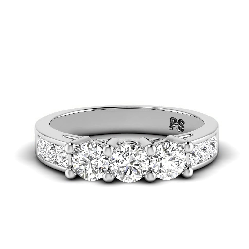1.00 CT Round Cut Lab Grown Diamonds - Wedding Band - Primestyle.com