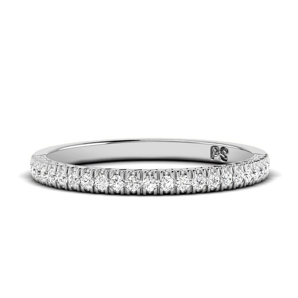 0.25 CT Round Cut Lab Grown Diamonds - Wedding Band - Primestyle.com