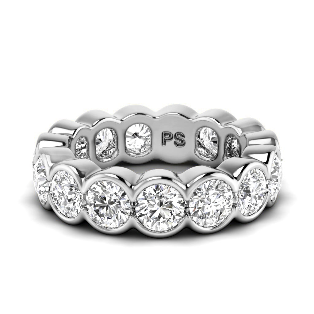 2.00-6.00 CT Round Cut Natural Diamonds - Eternity Rings