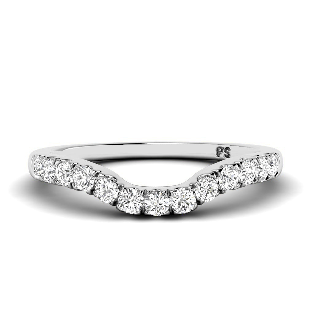 0.30 CT Round Cut Lab Grown Diamonds - Wedding Band