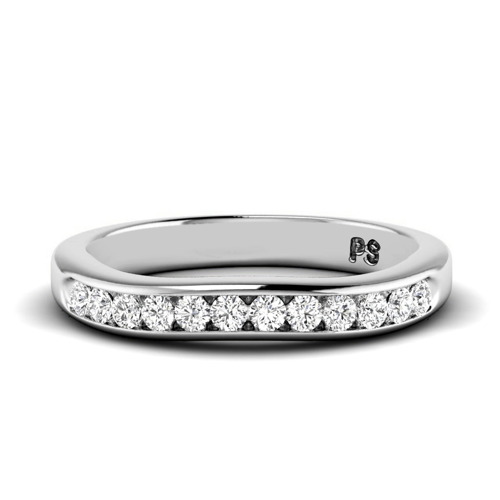 0.30 CT Round Cut Lab Grown Diamonds - Wedding Band